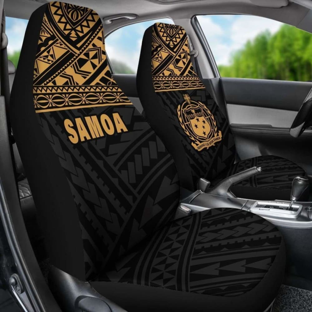 Samoa Polynesian Car Seat Covers Gold -