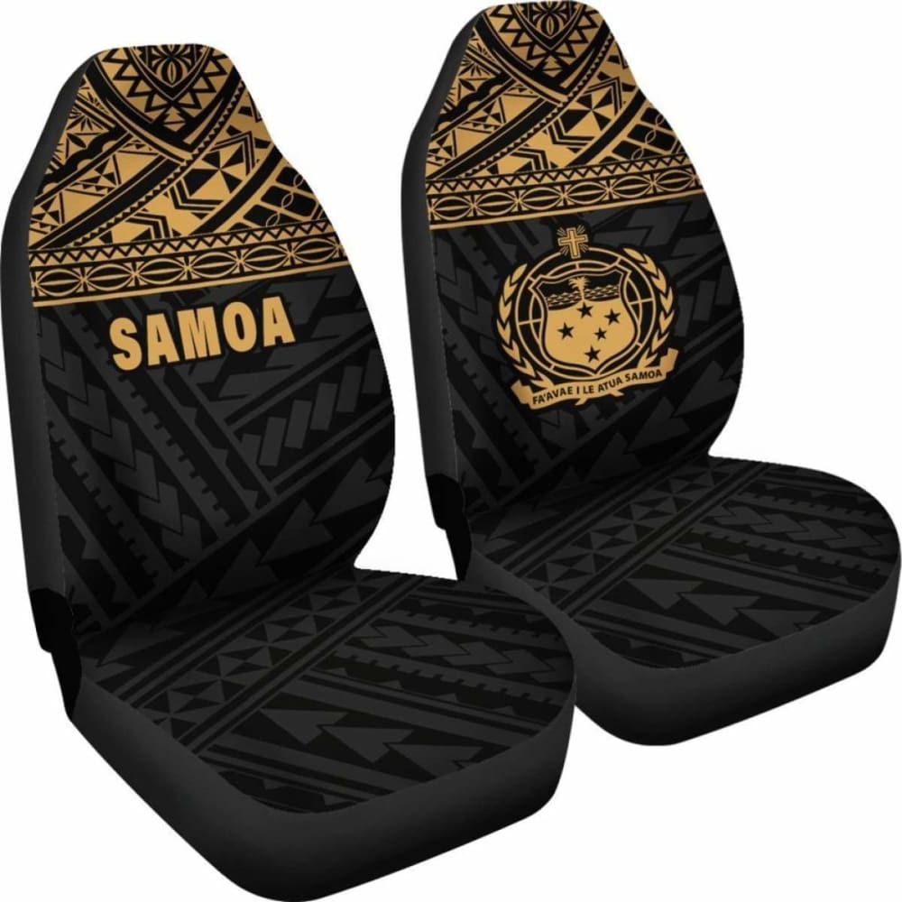 Samoa Polynesian Car Seat Covers Gold -