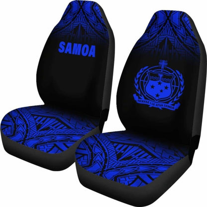 Samoa Polynesian Car Seat Covers - Blue Fog -
