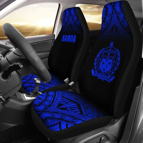 Samoa Polynesian Car Seat Covers - Blue Fog -