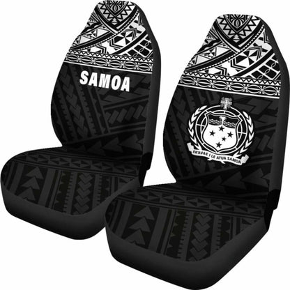 Samoa Polynesian Car Seat Covers Black -