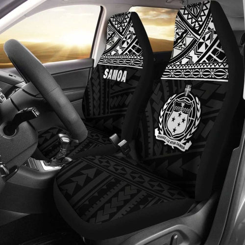 Samoa Polynesian Car Seat Covers Black -