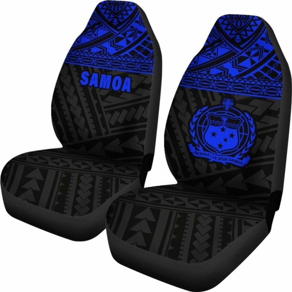 Samoa Polynesian Car Seat Covers Blue -