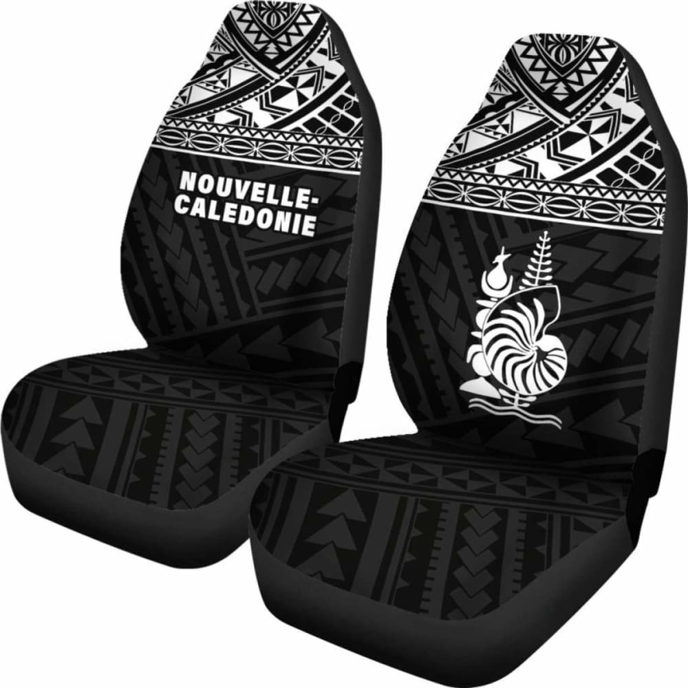 New Caledonia Polynesian Car Seat Covers Black -