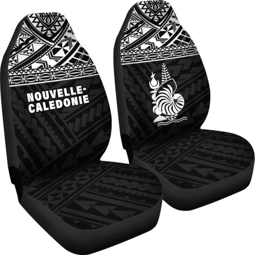 New Caledonia Polynesian Car Seat Covers Black -