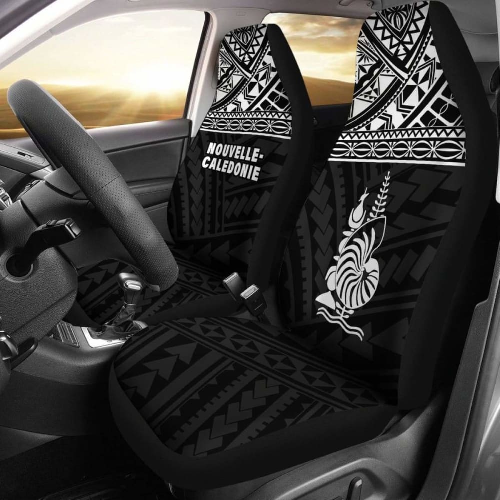 New Caledonia Polynesian Car Seat Covers Black -