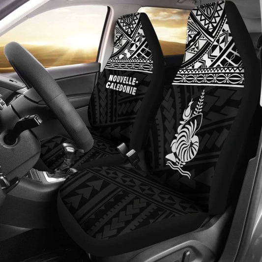 New Caledonia Polynesian Car Seat Covers Black -