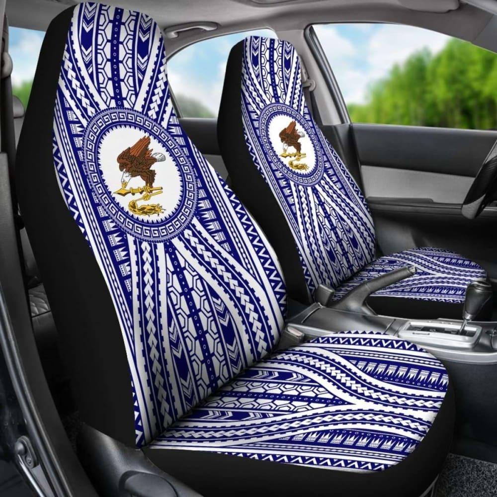 American Samoa Car Seat Covers - American Samoa Flag Blue Version -