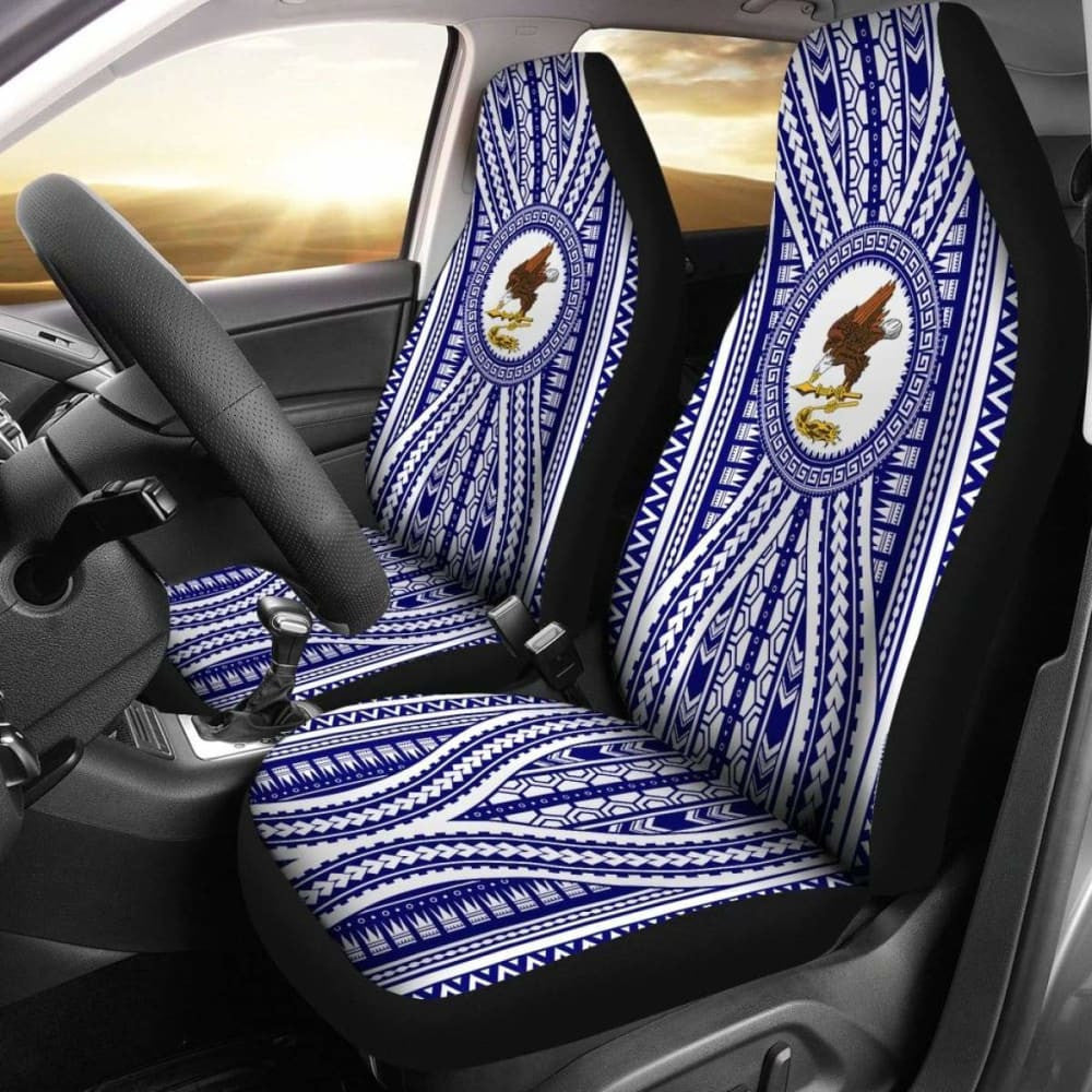 American Samoa Car Seat Covers - American Samoa Flag Blue Version -