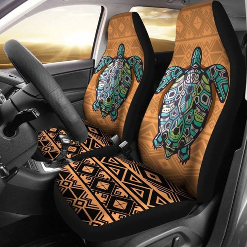 Polynesian Car Seat Covers - Turtle Color Pattern -