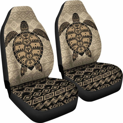 Polynesian Car Seat Covers - Polynesian Turtle Pattern Brown -