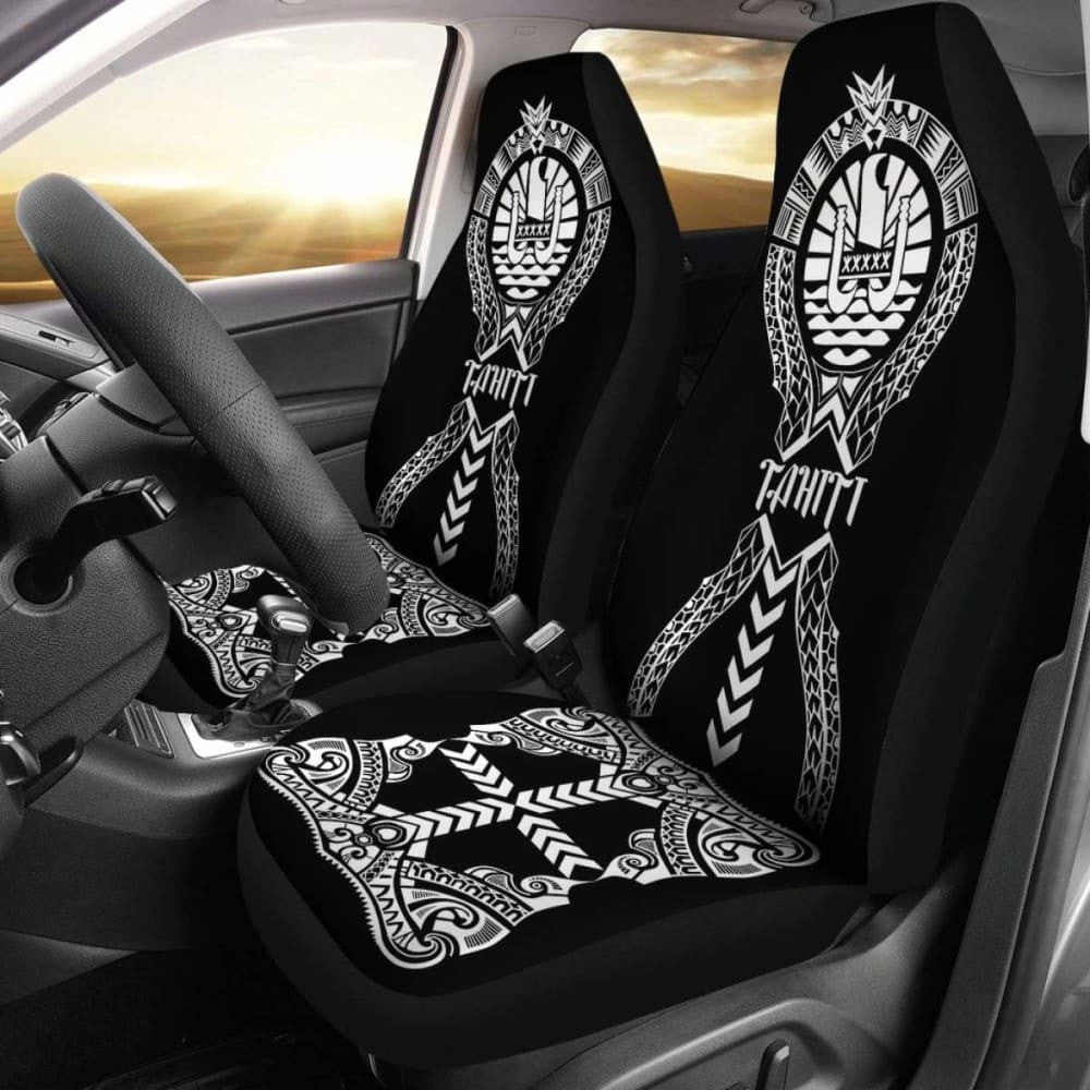 Tahiti Car Seat Covers - Tahiti Flag Polynesian Tribal -