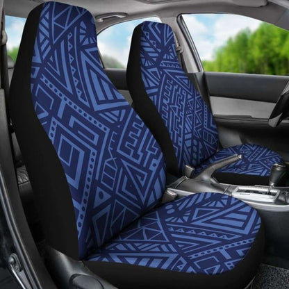 Blue Tribal Polynesian Car Seat Covers