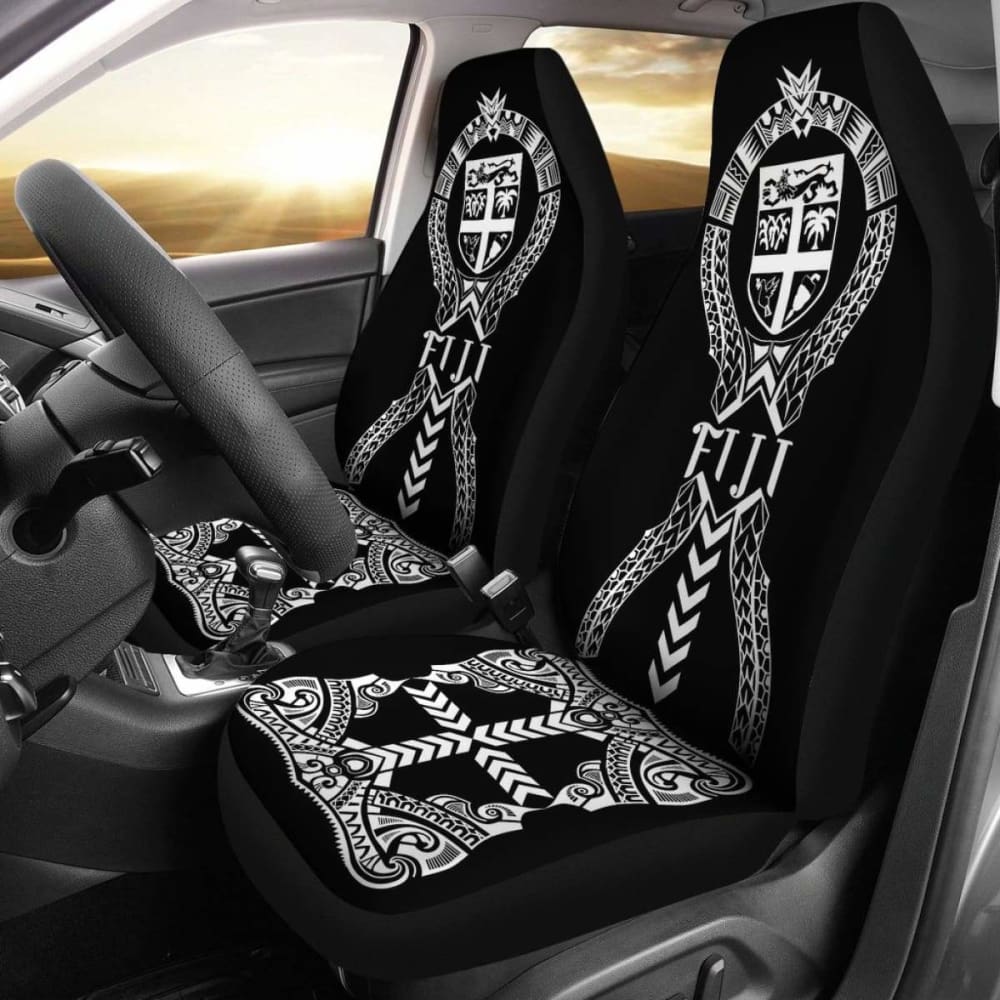 Fiji Car Seat Covers - Fiji Flag Polynesian Tribal -