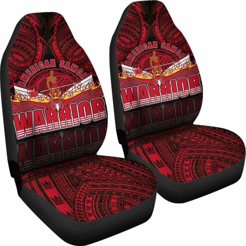 American Samoa Car Seat Covers - Polynesian Patterns Warrior -