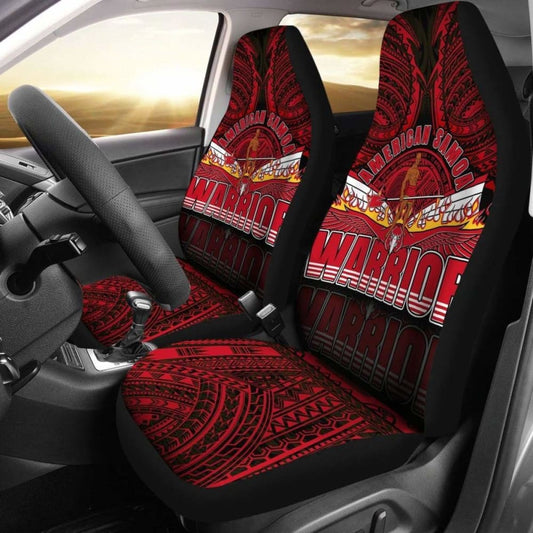 American Samoa Car Seat Covers - Polynesian Patterns Warrior -