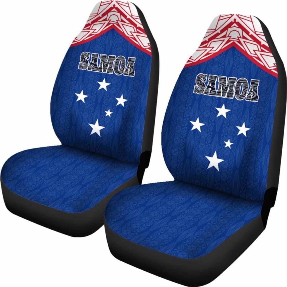 Samoa Car Seat Covers - Samoa Flag Polynesian Design -