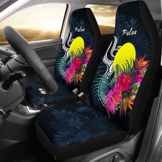 Palau Car Seat Covers Polynesian Tropical Flower