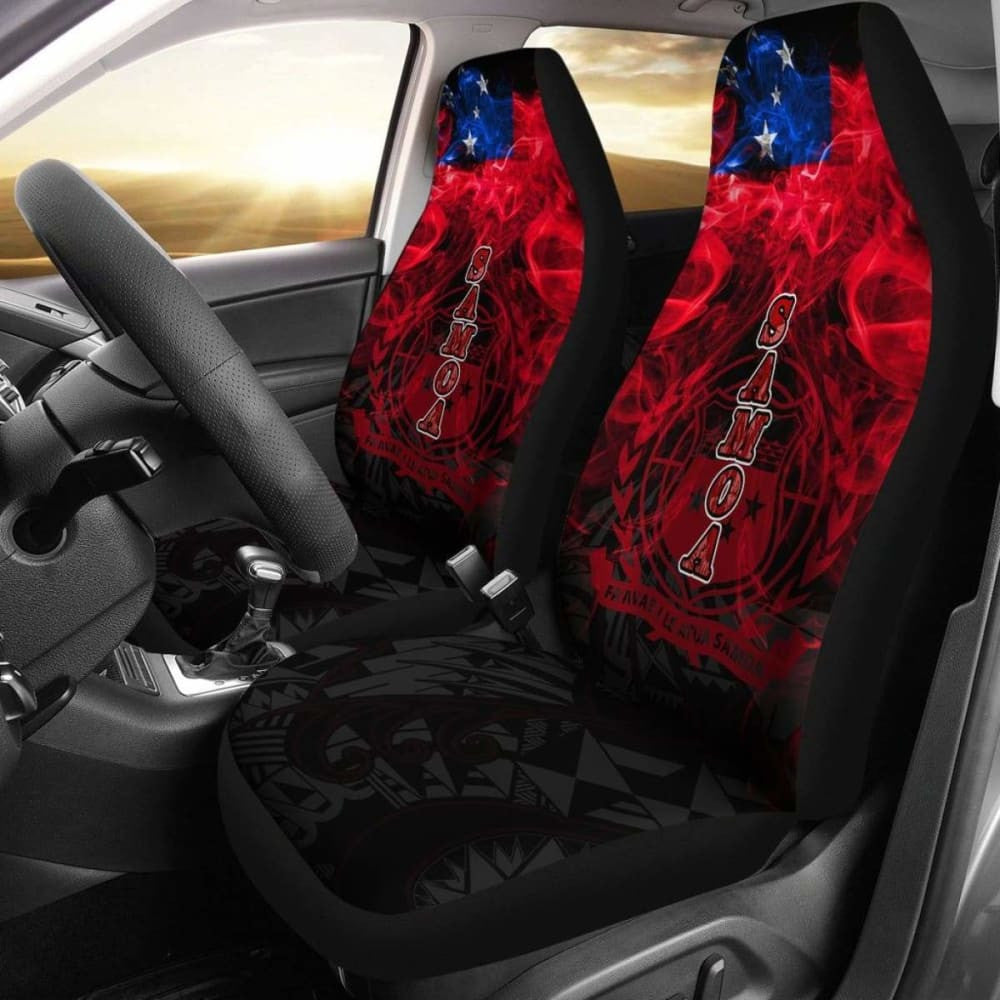 Samoa Polynesian Car Seat Cover Smoking Style -