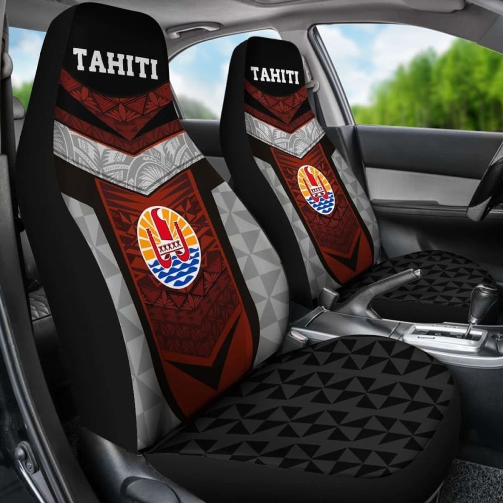 Tahiti Polynesian Car Seat Covers - Tahiti Flag Design - Amazing