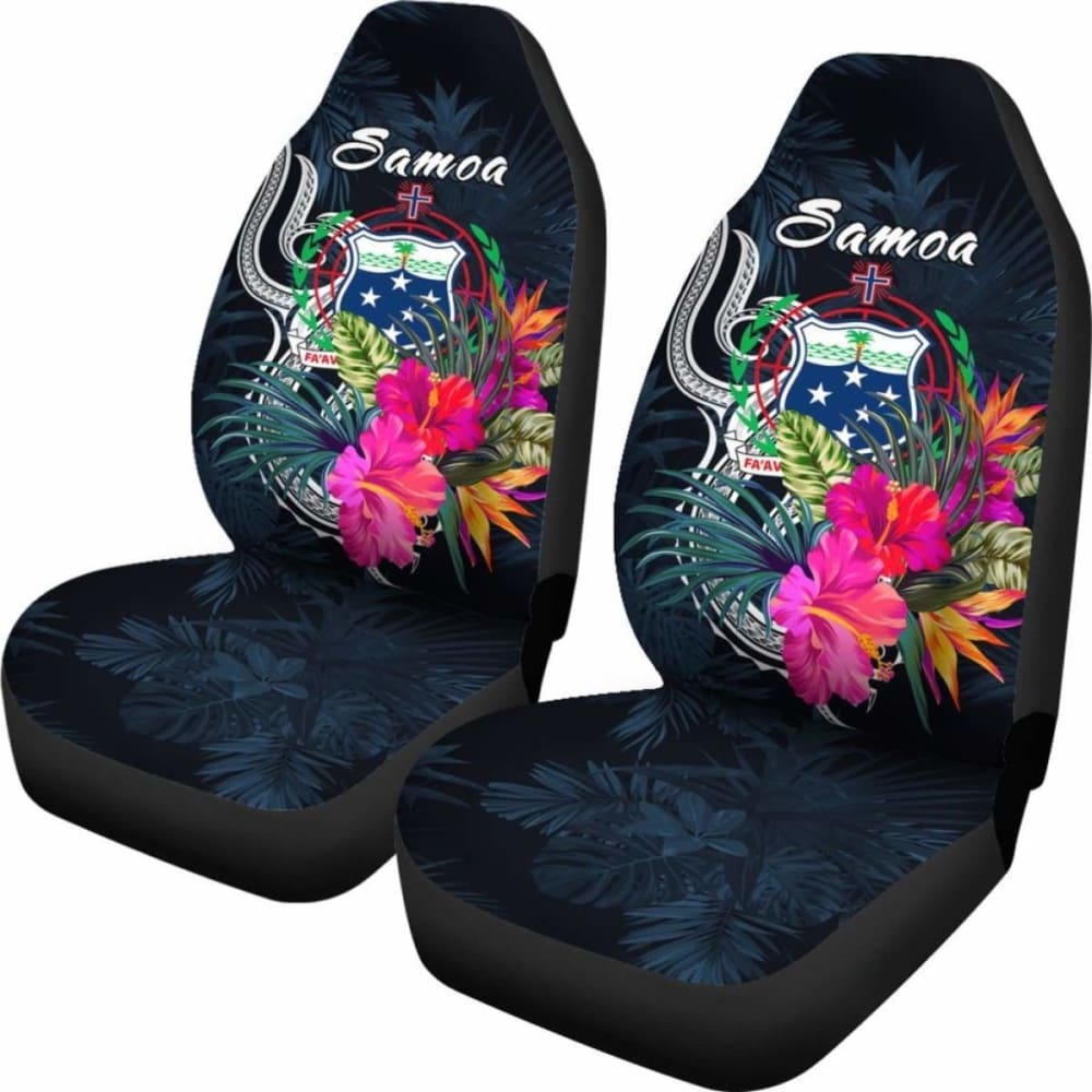 Samoa Polynesian Car Seat Covers - Tropical Flowers -