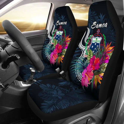 Samoa Polynesian Car Seat Covers - Tropical Flowers -