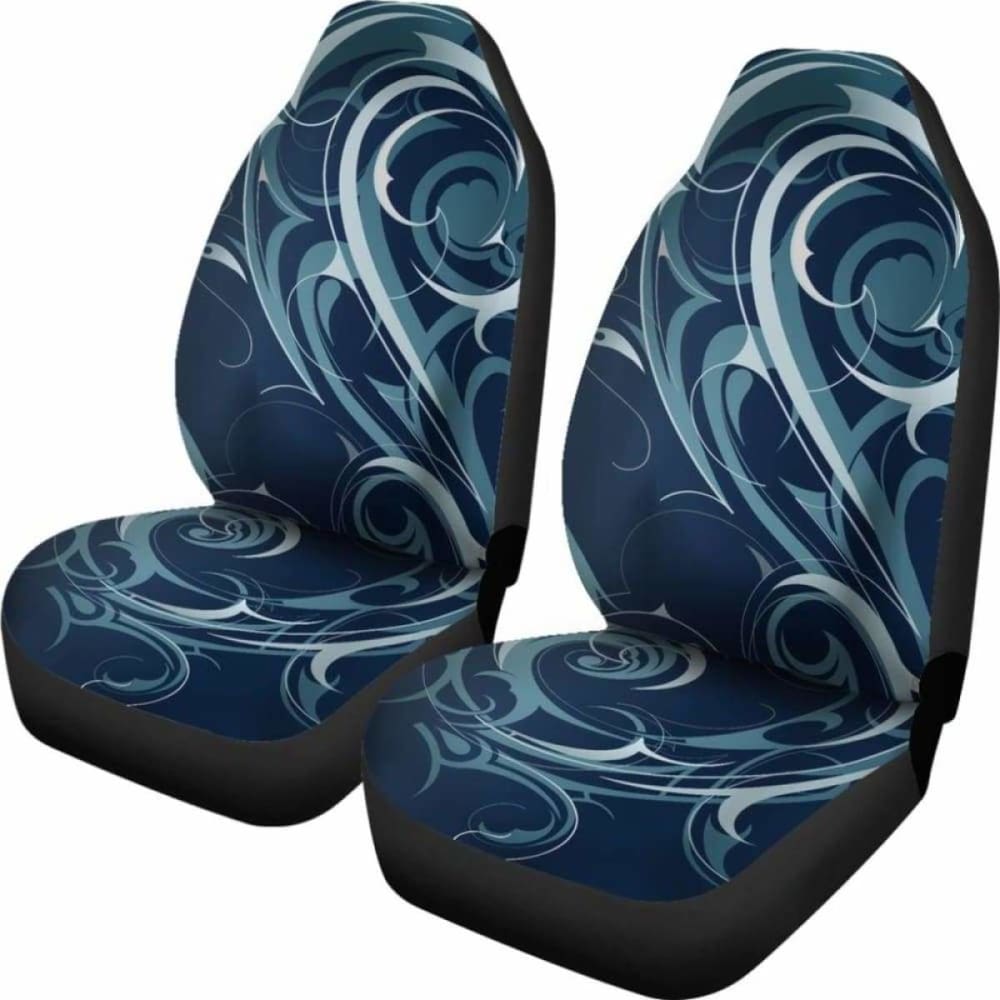 Navy Blue Tribal Swirls Car Seat Covers