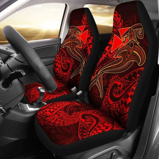 Polynesian Wallis And Futuna Car Seat Covers Polynesian Red Shark