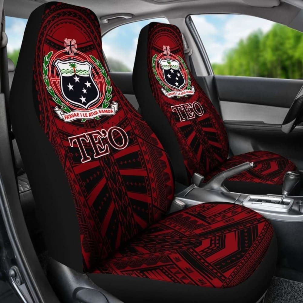 Te'O Samoa Polynesian Gardient Car Seat Covers -