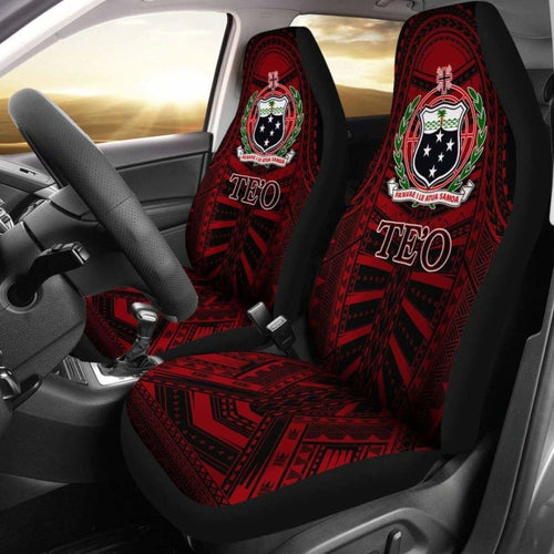 Te'O Samoa Polynesian Gardient Car Seat Covers -