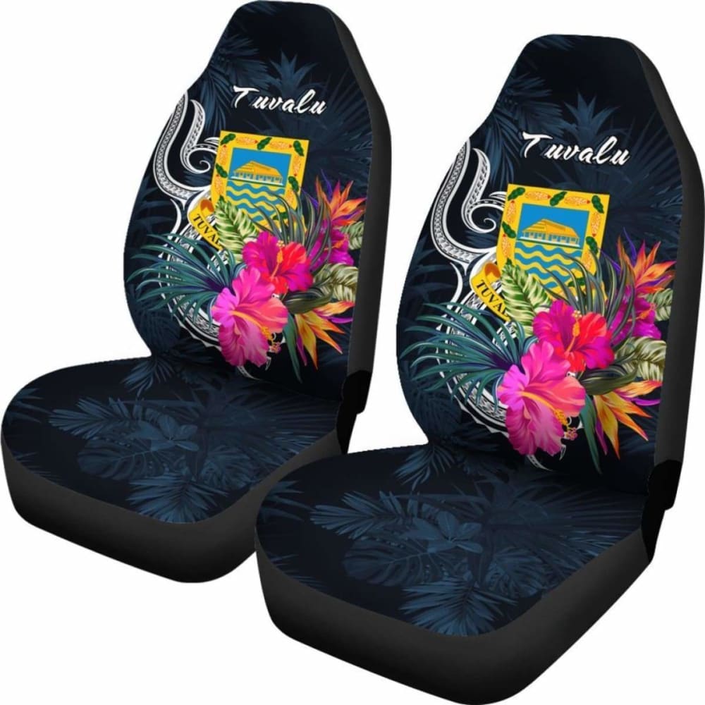 Tuvalu Polynesian Car Seat Covers - Tropical Flower -