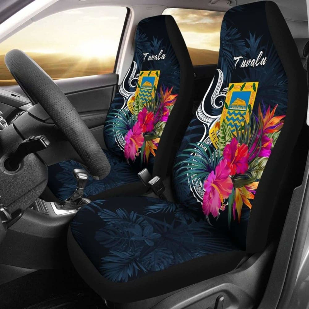 Tuvalu Polynesian Car Seat Covers - Tropical Flower -