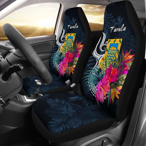 Tuvalu Polynesian Car Seat Covers - Tropical Flower -