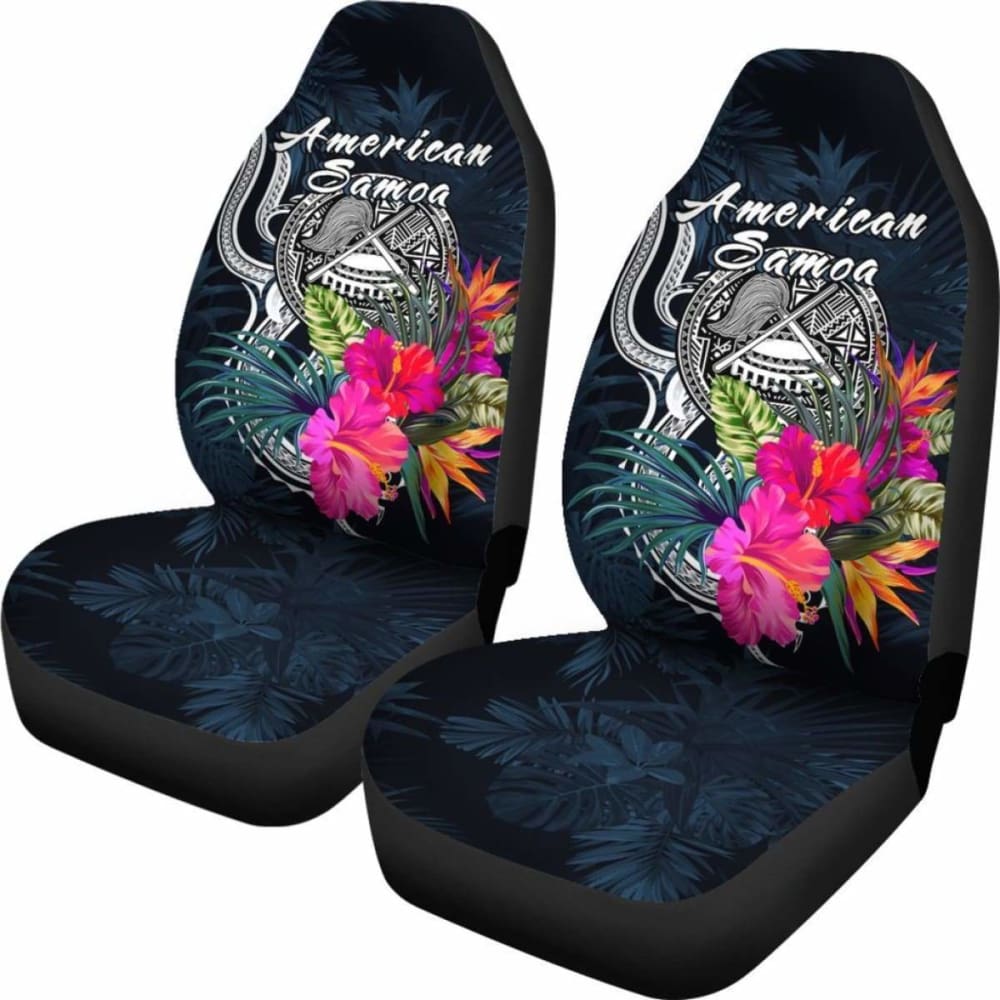 American Samoa Polynesian Car Seat Covers - Tropical Flower -