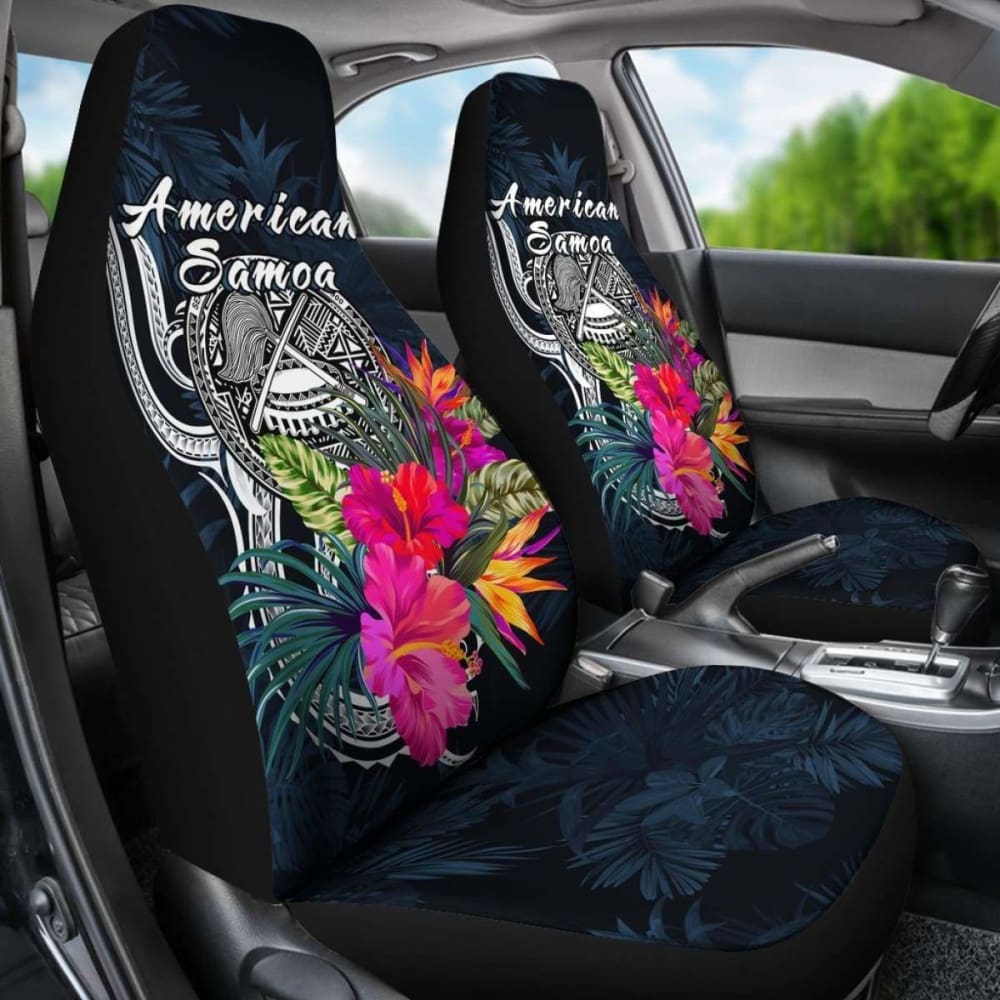 American Samoa Polynesian Car Seat Covers - Tropical Flower -