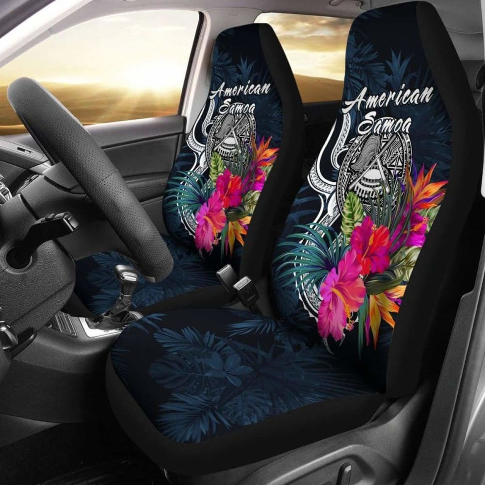 American Samoa Polynesian Car Seat Covers - Tropical Flower -
