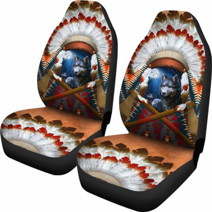 Native American Wolf Spirit Car Seat Covers
