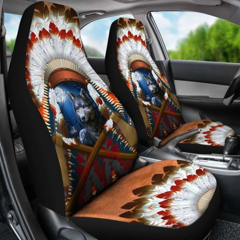 Native American Wolf Spirit Car Seat Covers