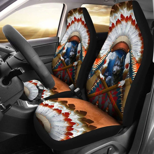 Native American Wolf Spirit Car Seat Covers