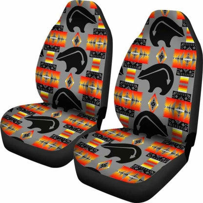 Thunder Bear Gray Car Seat Covers