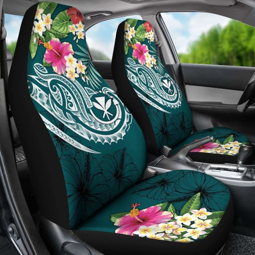 Polynesian Kanaka Maoli Car Seat Covers - Summer Plumeria -