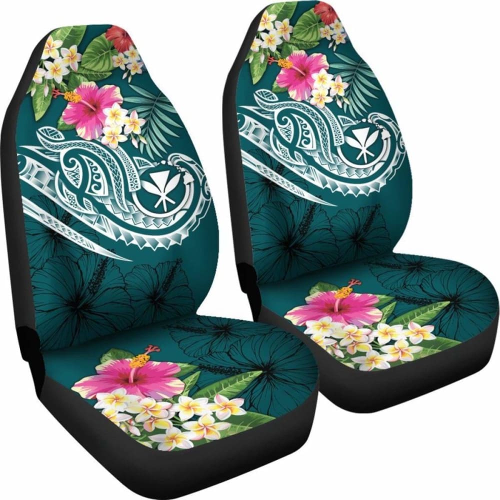 Polynesian Kanaka Maoli Car Seat Covers - Summer Plumeria -