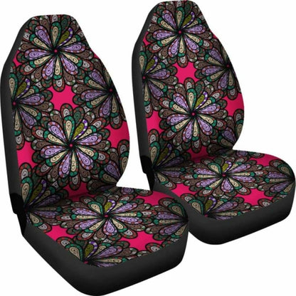 Abstract Mandala Flowers Car Seat Covers
