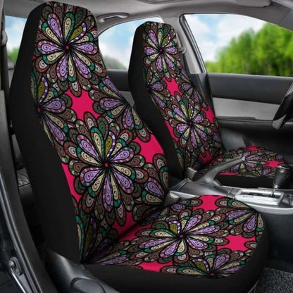 Abstract Mandala Flowers Car Seat Covers