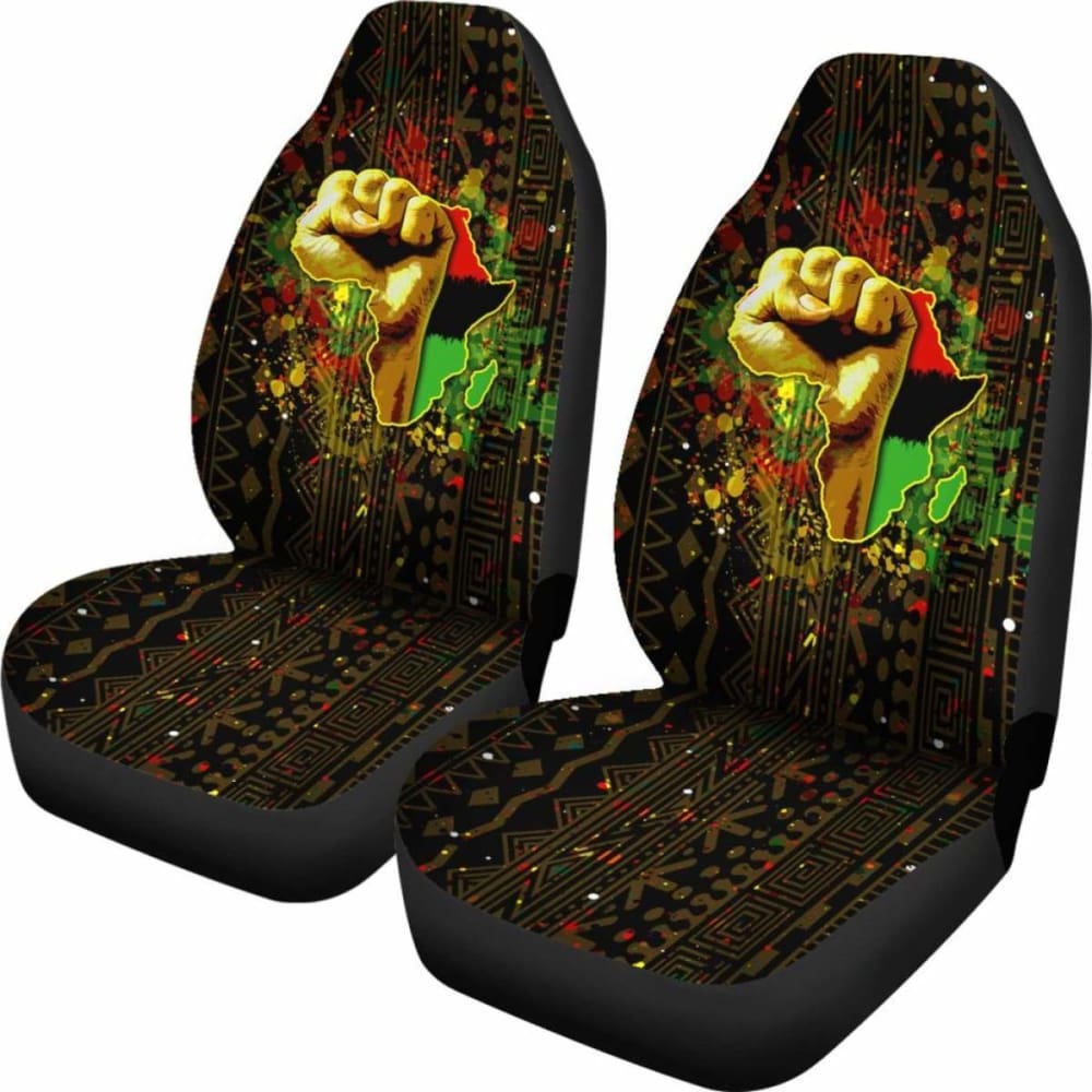 African Black Power Car Seat Covers -