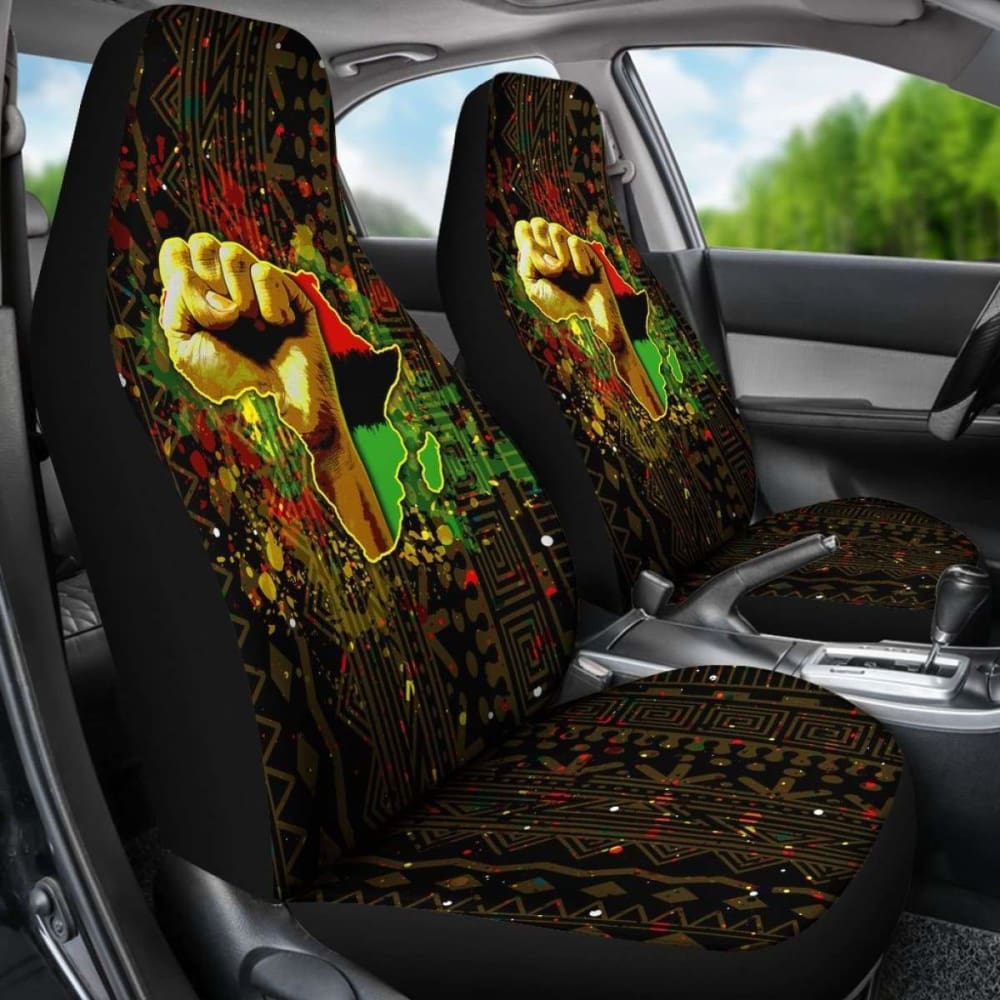 African Black Power Car Seat Covers -
