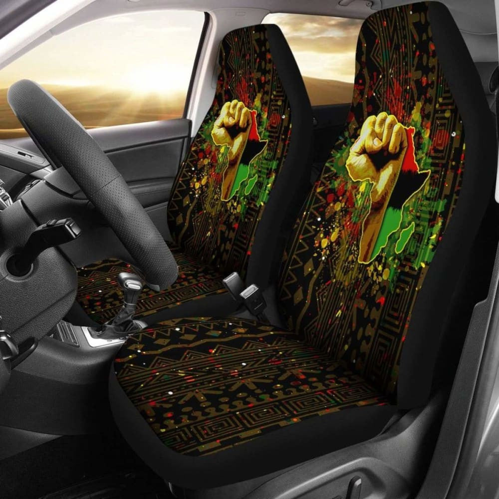 African Black Power Car Seat Covers -