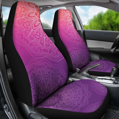 Peach, Pink & Purple Gradient Mandalas Car Seat Covers