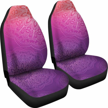 Peach, Pink & Purple Gradient Mandalas Car Seat Covers