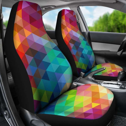 Rainbow Triangle Car Seat Covers